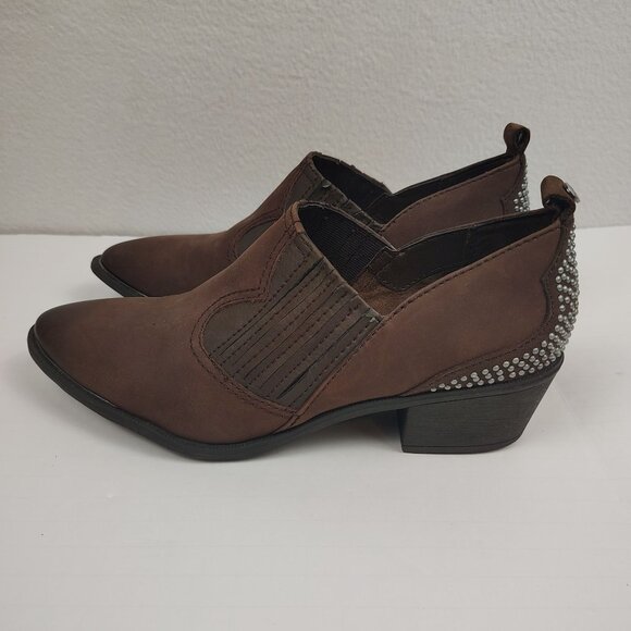 Circus by Sam Edelman Halton Western Booties Womens 8.5 Leather Boot - Picture 3 of 11